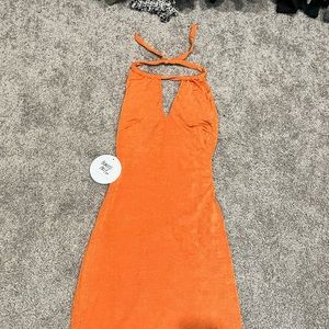 Brand new Princess Polly Orange Halter Dress